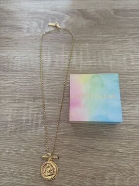 Celeste Starre - I Am Protected Gold Medallion Pendant Necklace - Gold